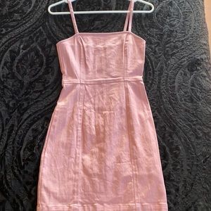Pink Denim Mini dress